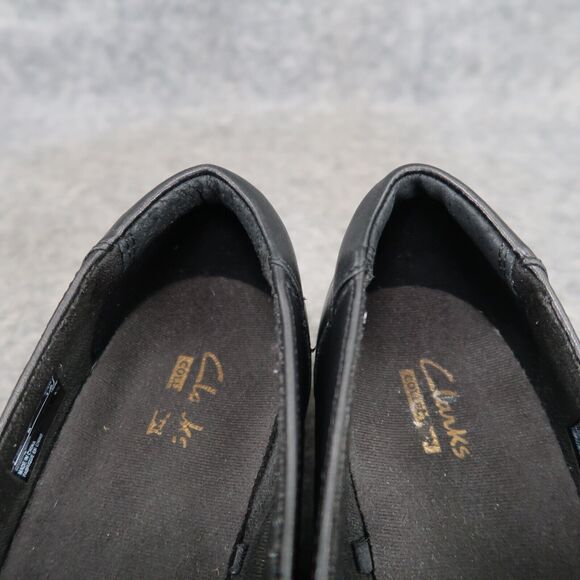 Clarks Shoes Womens 7 Clog Slip On Fashion Comfort Leather Career Walking Black - Picture 14 of 14